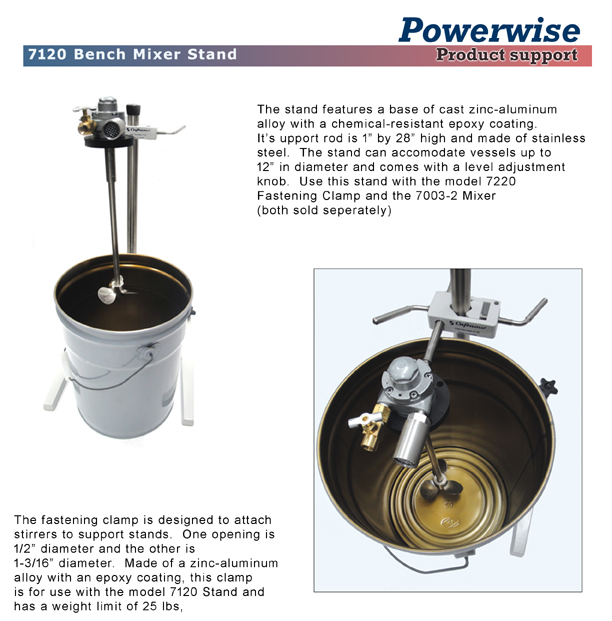 Powerwise Ink Pumps - 7120 Bench Mixer Stand